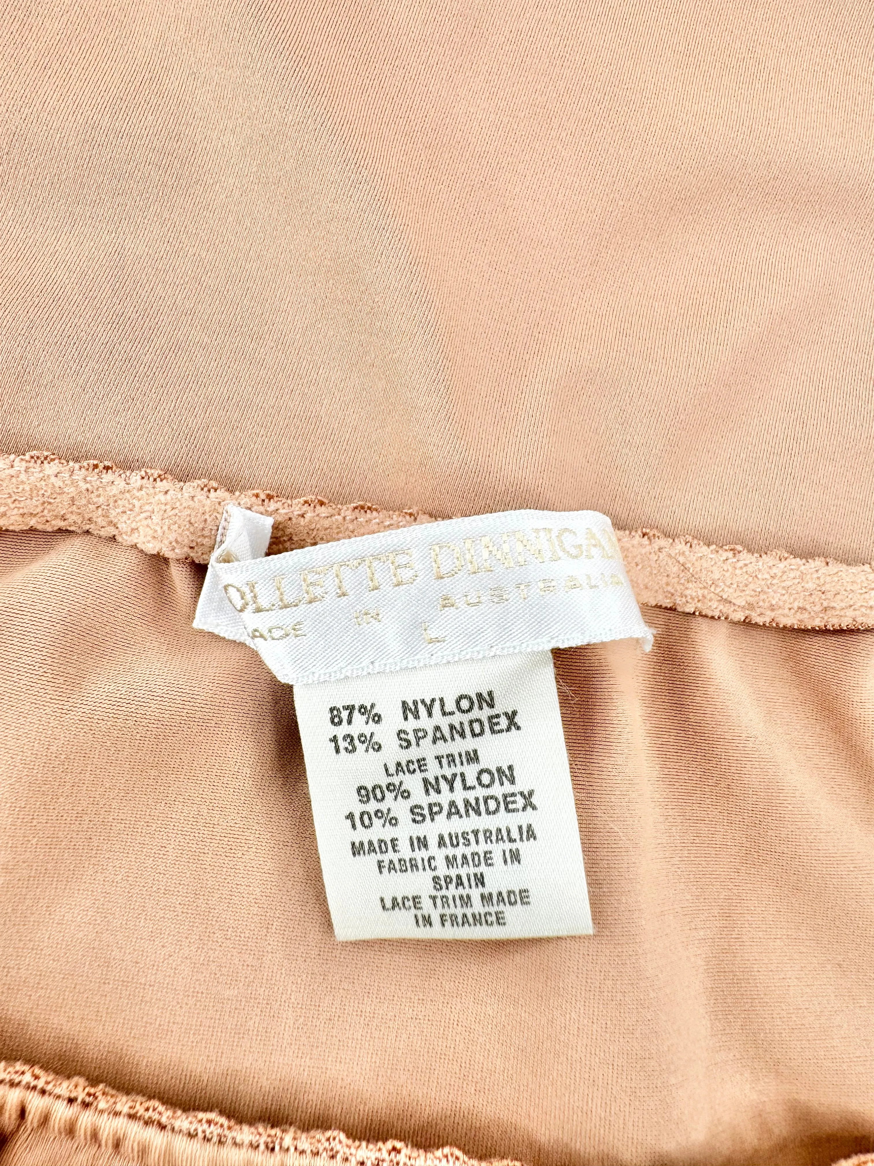 Colette Dinnigan Muted Orange Nylon Slip Skirt - AU10/12