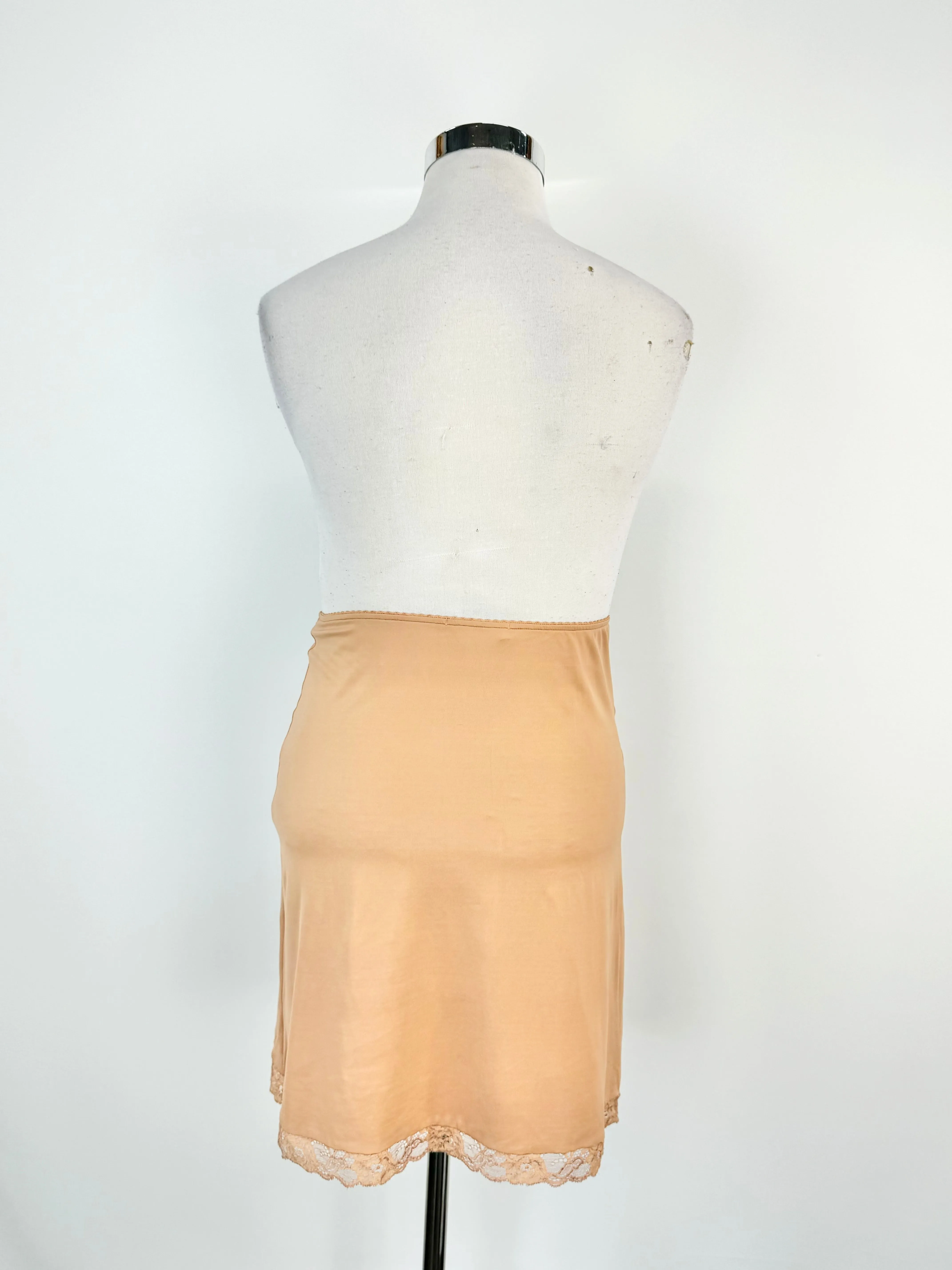 Colette Dinnigan Muted Orange Nylon Slip Skirt - AU10/12