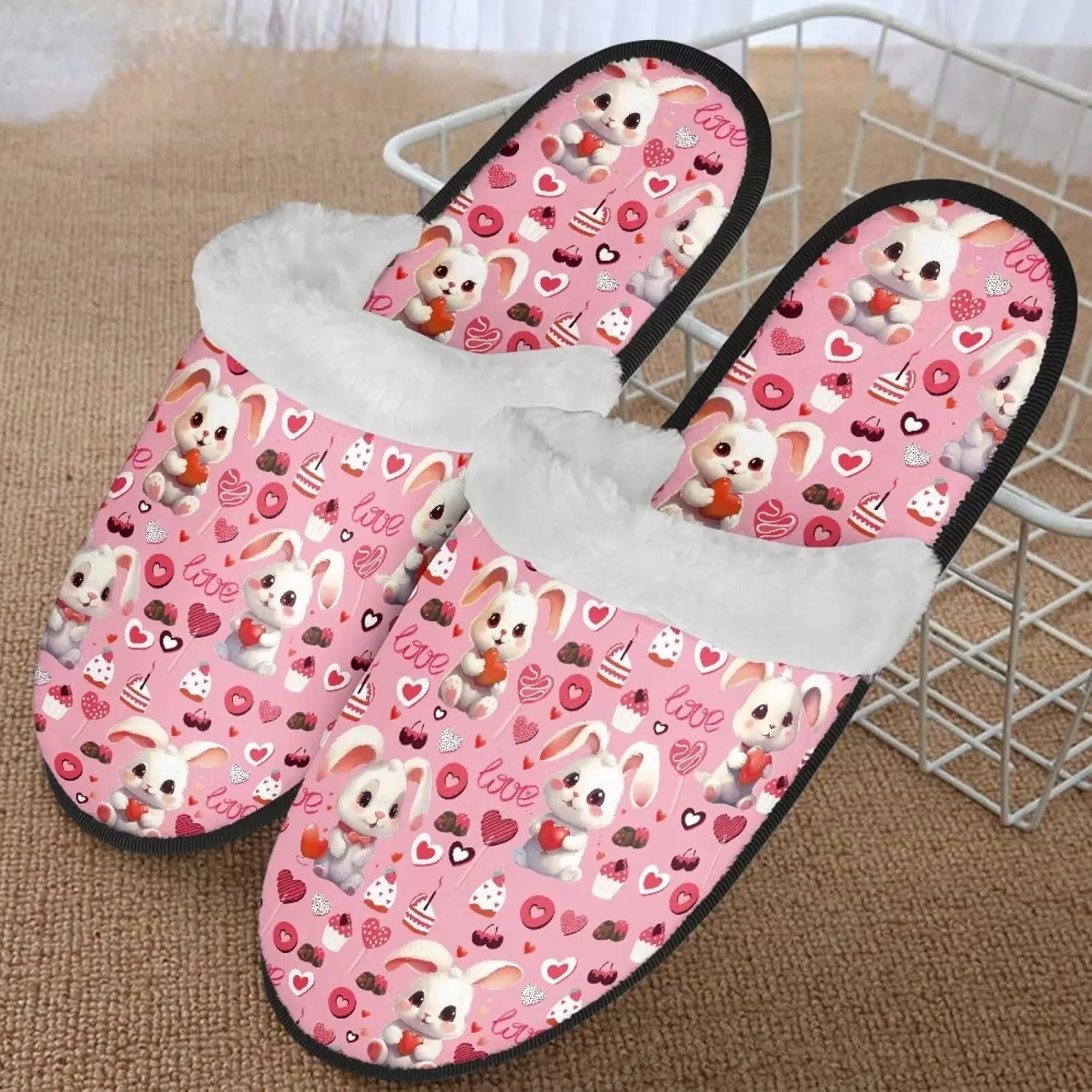 Comfy House Shoes Women Size XS-XL for Girls Fuzzy Slippers for Men Cotton Slippers
