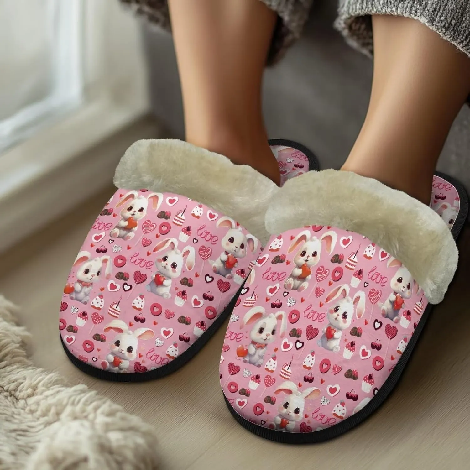 Comfy House Shoes Women Size XS-XL for Girls Fuzzy Slippers for Men Cotton Slippers