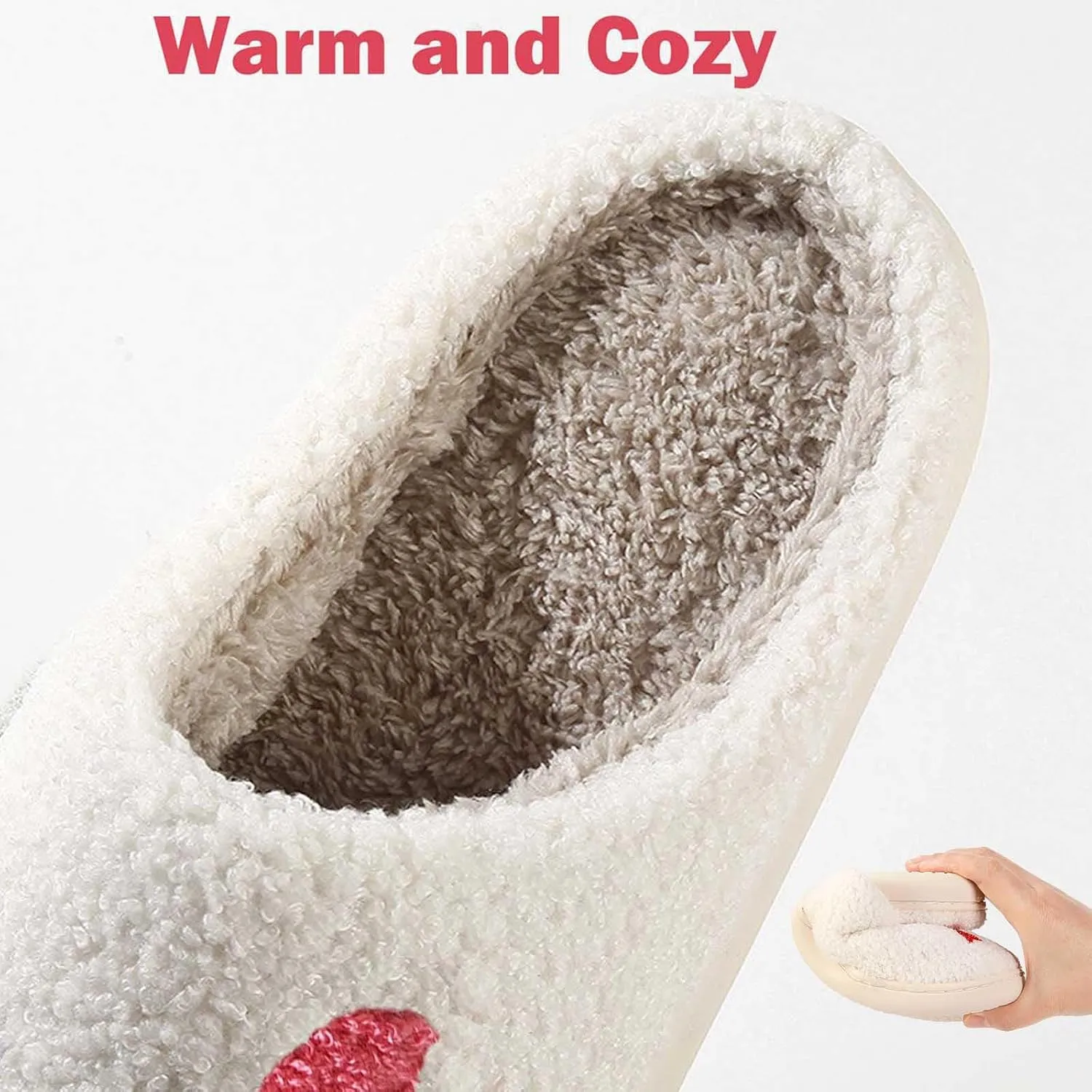 Comfy House Slippers For Women Men, Ladies Fuzzy Bedroom Slippers,indoor Outdoor Memory Foam Shoes