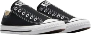 Converse, Unisex Chuck Taylor All-Star Slip-On Sneakers (Black/White/Black - 5.5 Men/7.5 Women)