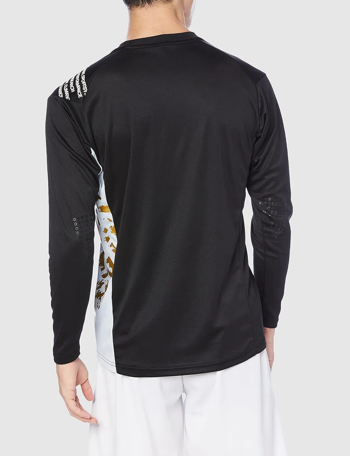 Descente Long Sleeve Volleyball Shirt, Sweat Absorbent, Quick Drying, Stretchy, Plastic Shirt