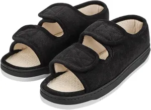 Diabetic Sandals for Women Men Open Toe Diabetic Slippers Extra Wide Non Slip Adaptive Sandals Edema Swollen Feet Diabetics Shoes Footwear Breathable Arthritis Post-op Elderly Sandal