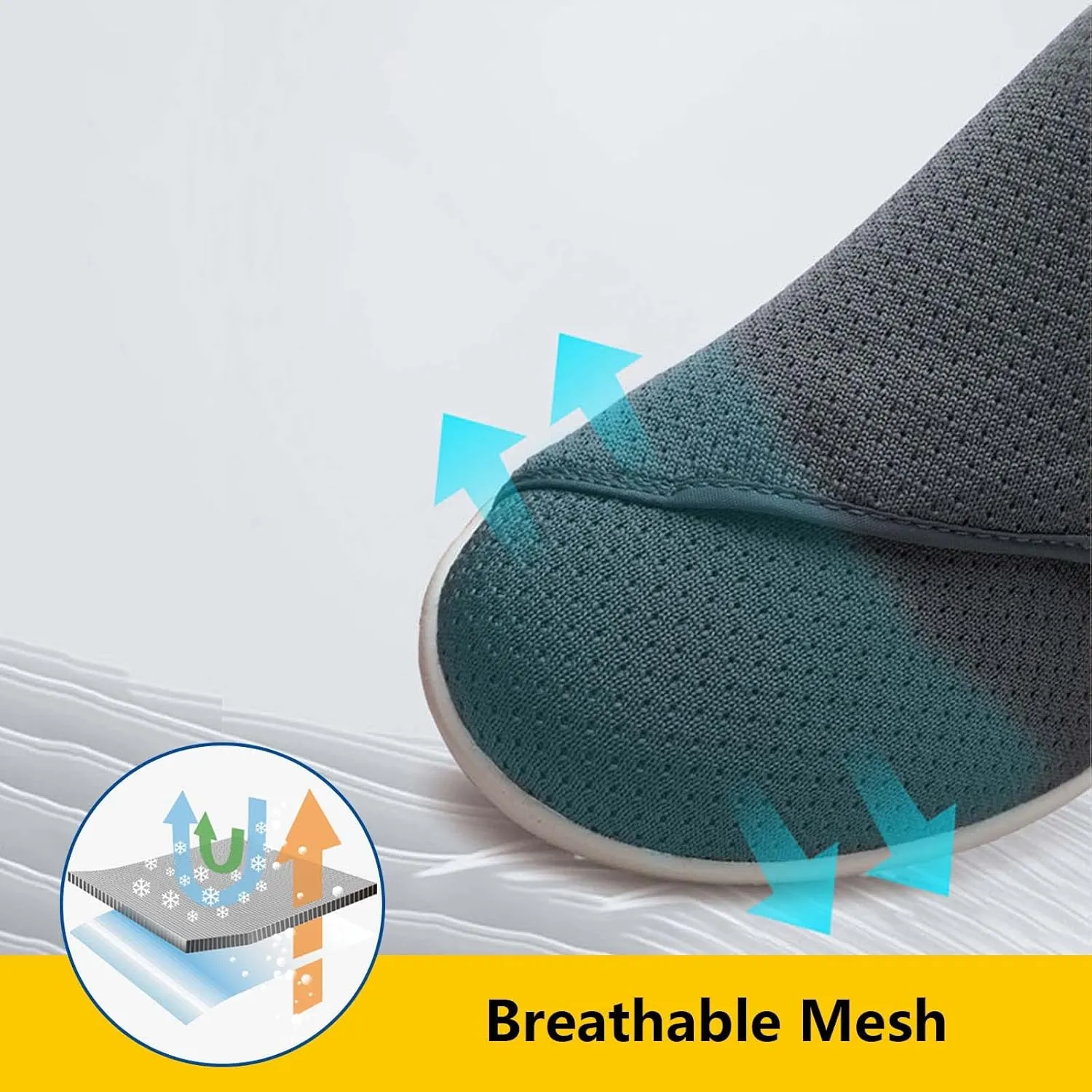 Diabetic Shoes Width Shoe for Elderly Women,Orthopedic Lightweight Comfy Casual Slippers for Elderly Swollen Feet Arthritis Recovery Men 10.5/Women 11.5