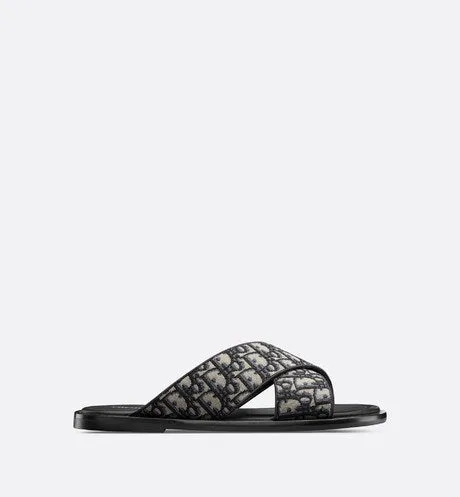 Dior Alias Sandal • Beige and Black Dior Oblique Jacquard
