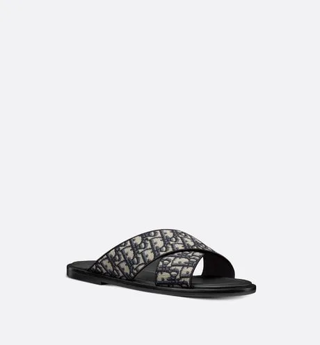 Dior Alias Sandal • Beige and Black Dior Oblique Jacquard
