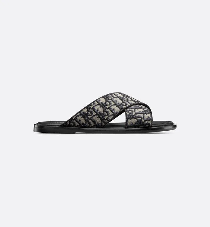 Dior Alias Sandal • Beige and Black Dior Oblique Jacquard
