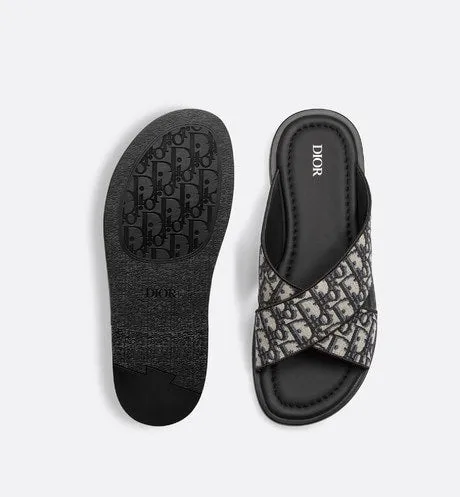 Dior Alias Sandal • Beige and Black Dior Oblique Jacquard