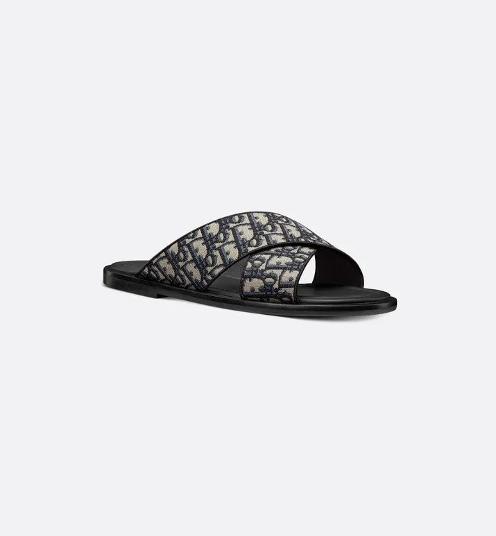 Dior Alias Sandal • Beige and Black Dior Oblique Jacquard