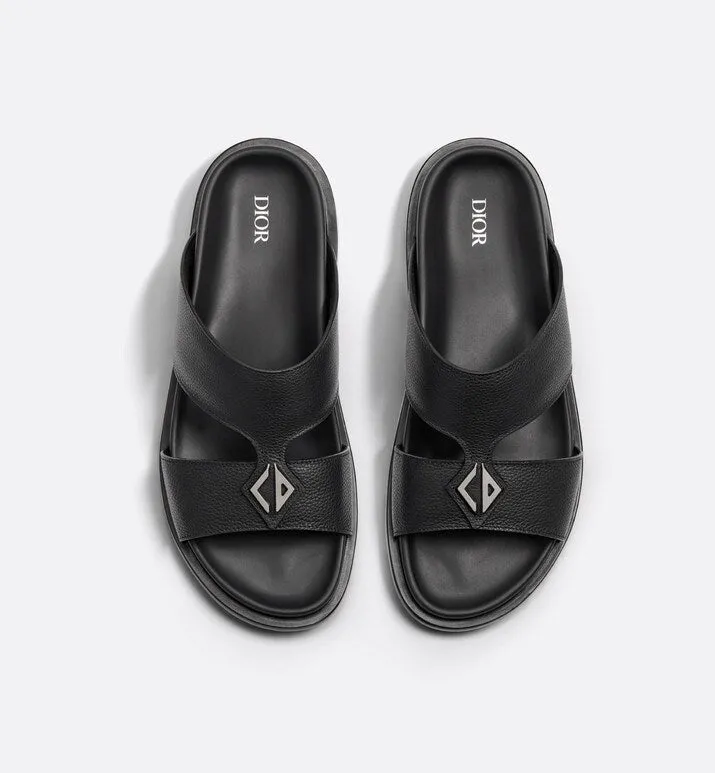 Dior Aqua Sandal • Black Grained Calfskin