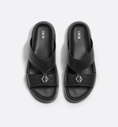 Dior Aqua Sandal • Black Grained Calfskin