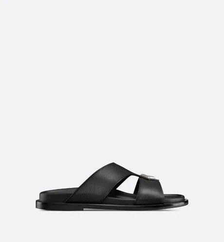 Dior Aqua Sandal • Black Grained Calfskin