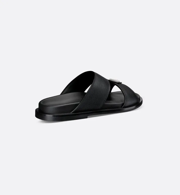 Dior Aqua Sandal • Black Grained Calfskin
