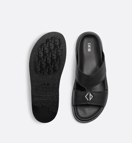 Dior Aqua Sandal • Black Grained Calfskin