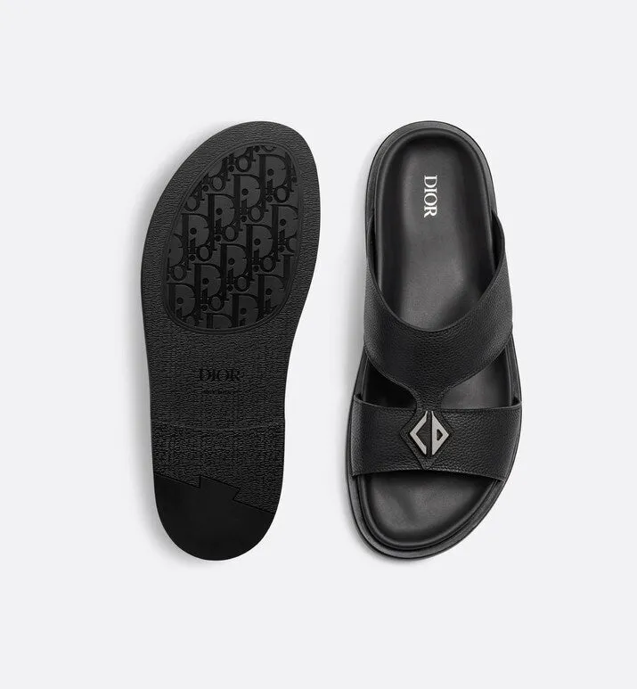 Dior Aqua Sandal • Black Grained Calfskin