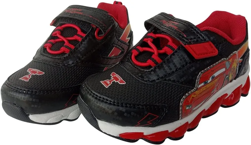 Disney Boy's Lightning McQueen Cars Light Up Sneakers