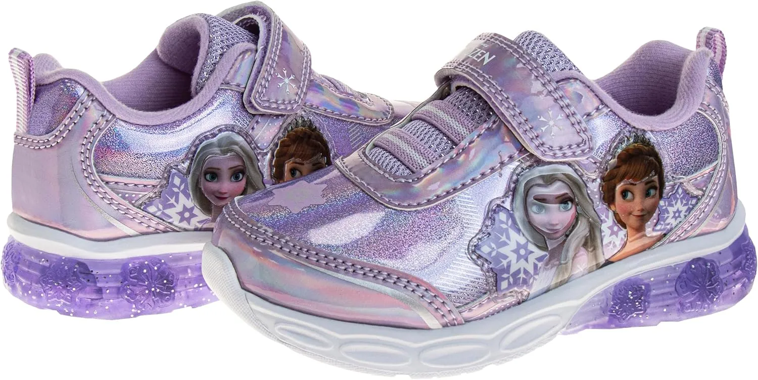 Disney Girls Frozen Light Up Laceless Running Shoes (Toddler/Little Girl)