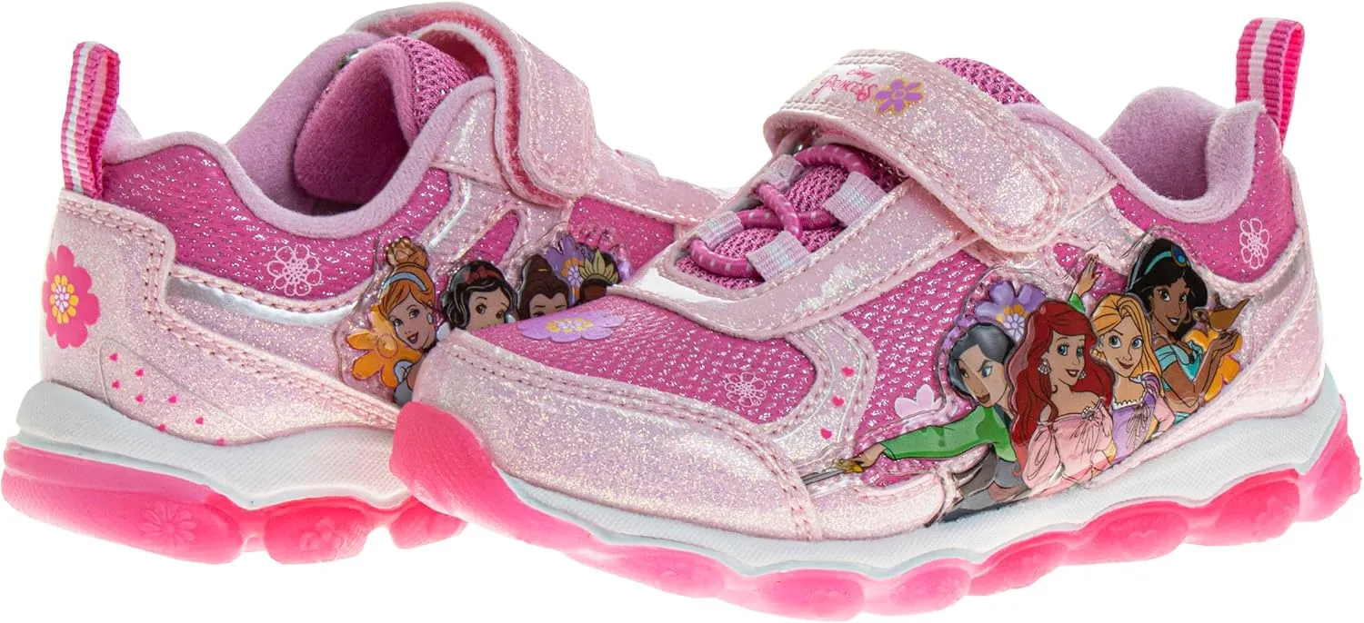 Disney Girls Princess Characters Light Up Laceless Shoes (Toddler/Little Girl)