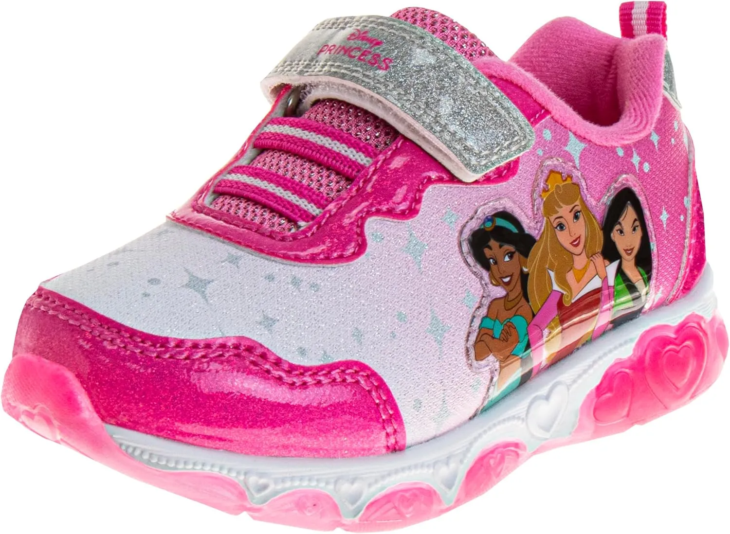 Disney Girls Princess Characters Light Up Laceless Shoes (Toddler/Little Girl)