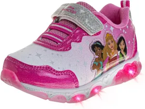 Disney Girls Princess Characters Light Up Laceless Shoes (Toddler/Little Girl)
