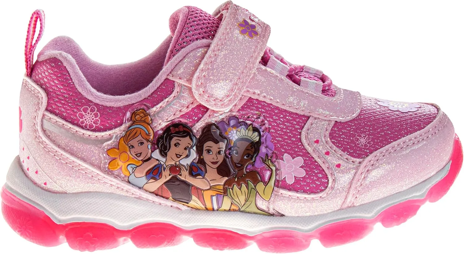 Disney Girls Princess Characters Light Up Laceless Shoes (Toddler/Little Girl)