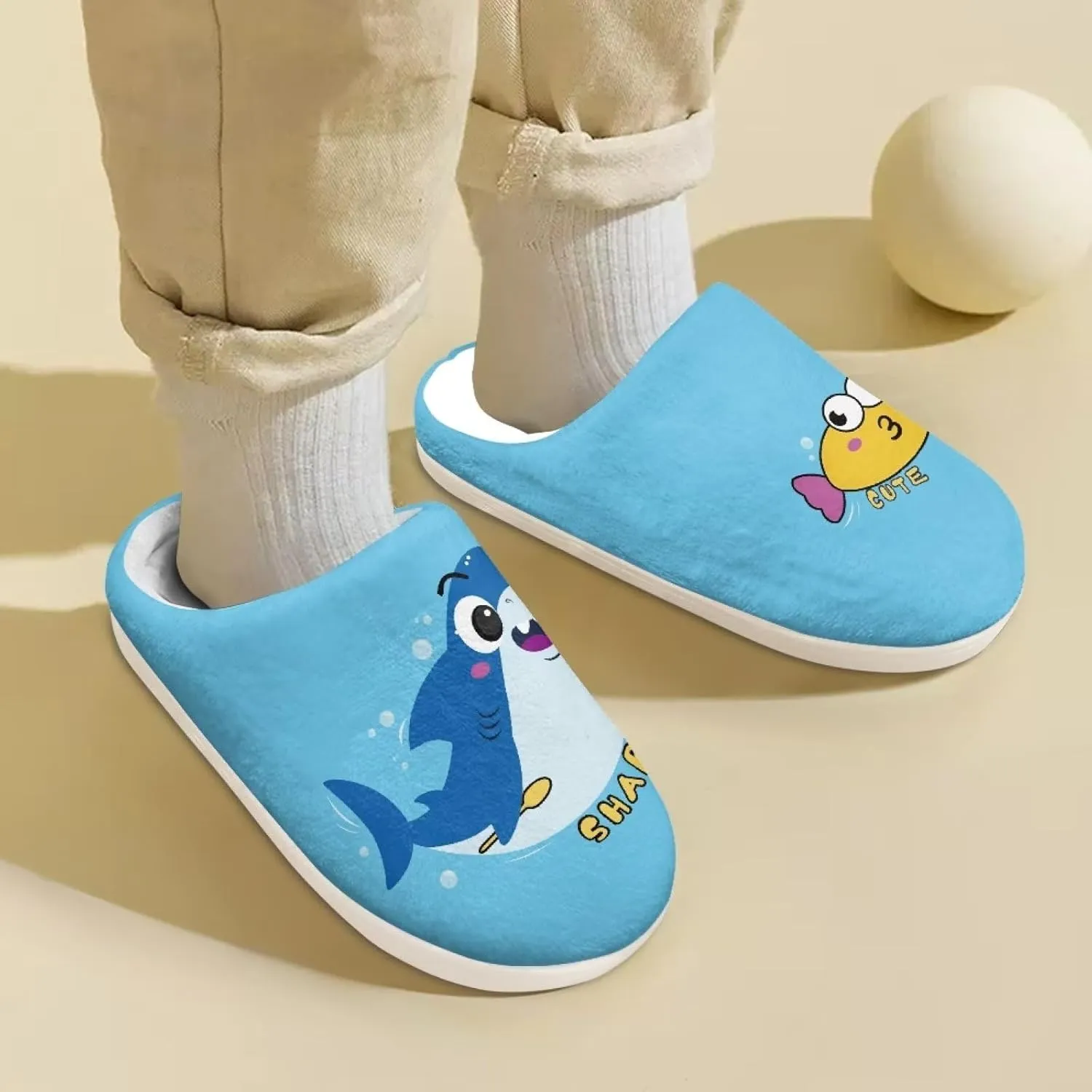 DISNIMO Boys Girls Toddler House Slippers,Kids Warm Slip On Home Slippers Cute Winter Nonslip Indoor Slippers