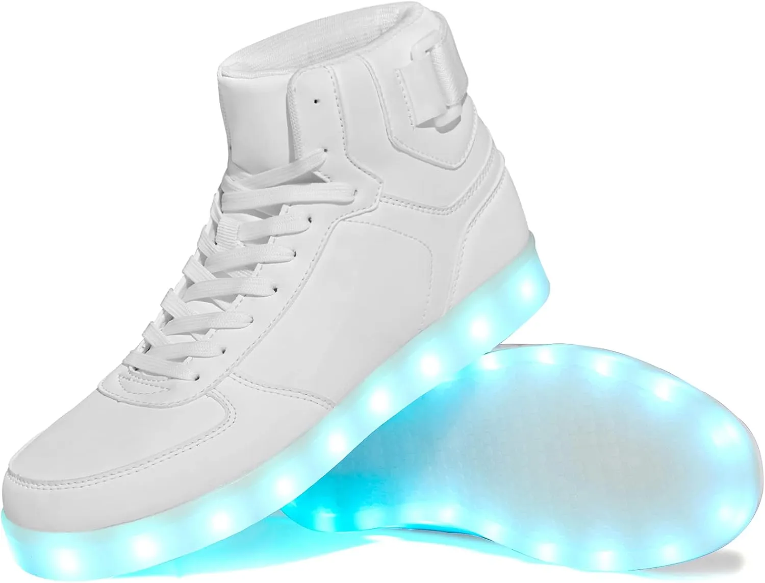DIYJTS Kids LED Light Up Shoes, Fashion High Top LED Sneakers USB Rechargeable Glowing Luminous Shoes for Boys Girls Toddler Child
