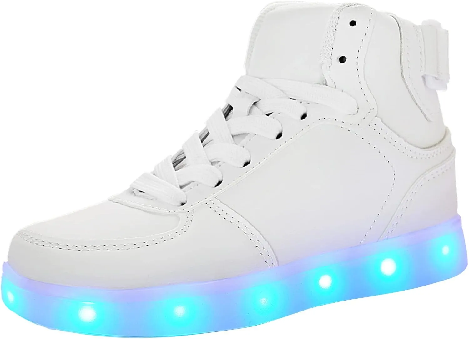 DIYJTS Kids LED Light Up Shoes, Fashion High Top LED Sneakers USB Rechargeable Glowing Luminous Shoes for Boys Girls Toddler Child
