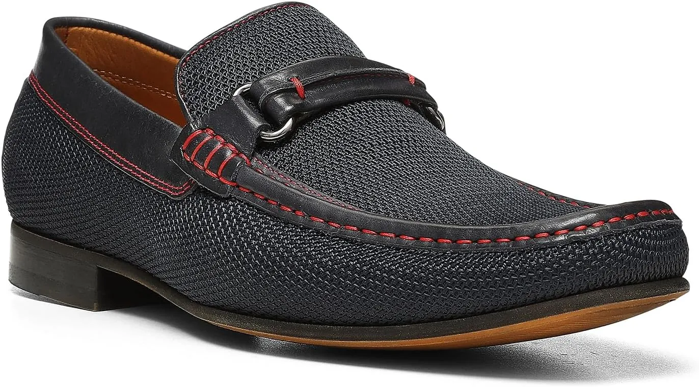 Donald Pliner Donnie Men’s Slip-On Loafer - Stacked Heel – Classic Dress Loafers for Men, Memory Foam Insole, Slip-On Shoes for Men, Comfortable Dress Shoes