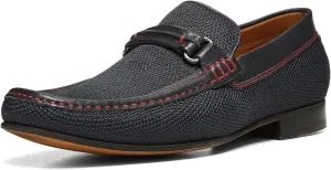 Donald Pliner Donnie Men’s Slip-On Loafer - Stacked Heel – Classic Dress Loafers for Men, Memory Foam Insole, Slip-On Shoes for Men, Comfortable Dress Shoes