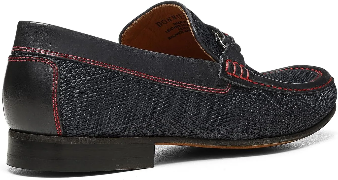 Donald Pliner Donnie Men’s Slip-On Loafer - Stacked Heel – Classic Dress Loafers for Men, Memory Foam Insole, Slip-On Shoes for Men, Comfortable Dress Shoes
