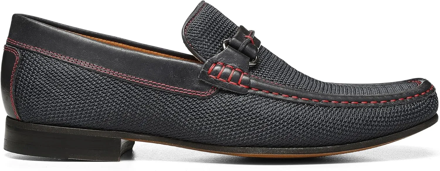 Donald Pliner Donnie Men’s Slip-On Loafer - Stacked Heel – Classic Dress Loafers for Men, Memory Foam Insole, Slip-On Shoes for Men, Comfortable Dress Shoes