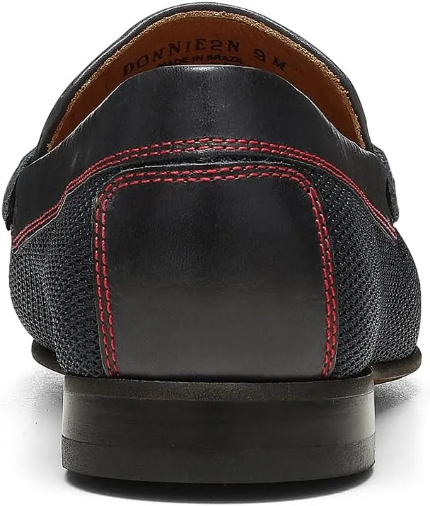 Donald Pliner Donnie Men’s Slip-On Loafer - Stacked Heel – Classic Dress Loafers for Men, Memory Foam Insole, Slip-On Shoes for Men, Comfortable Dress Shoes