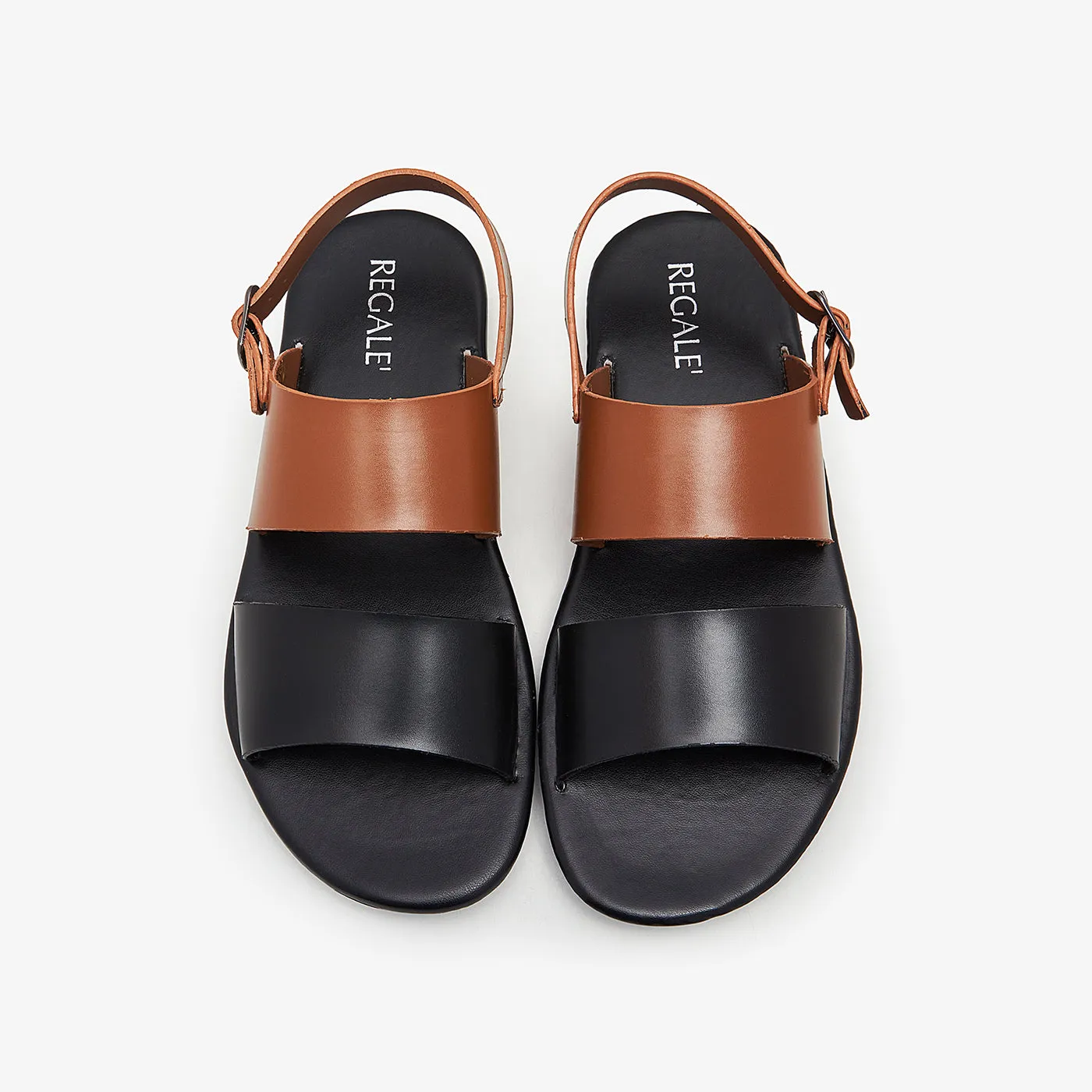 Double Strap Leather Sandal