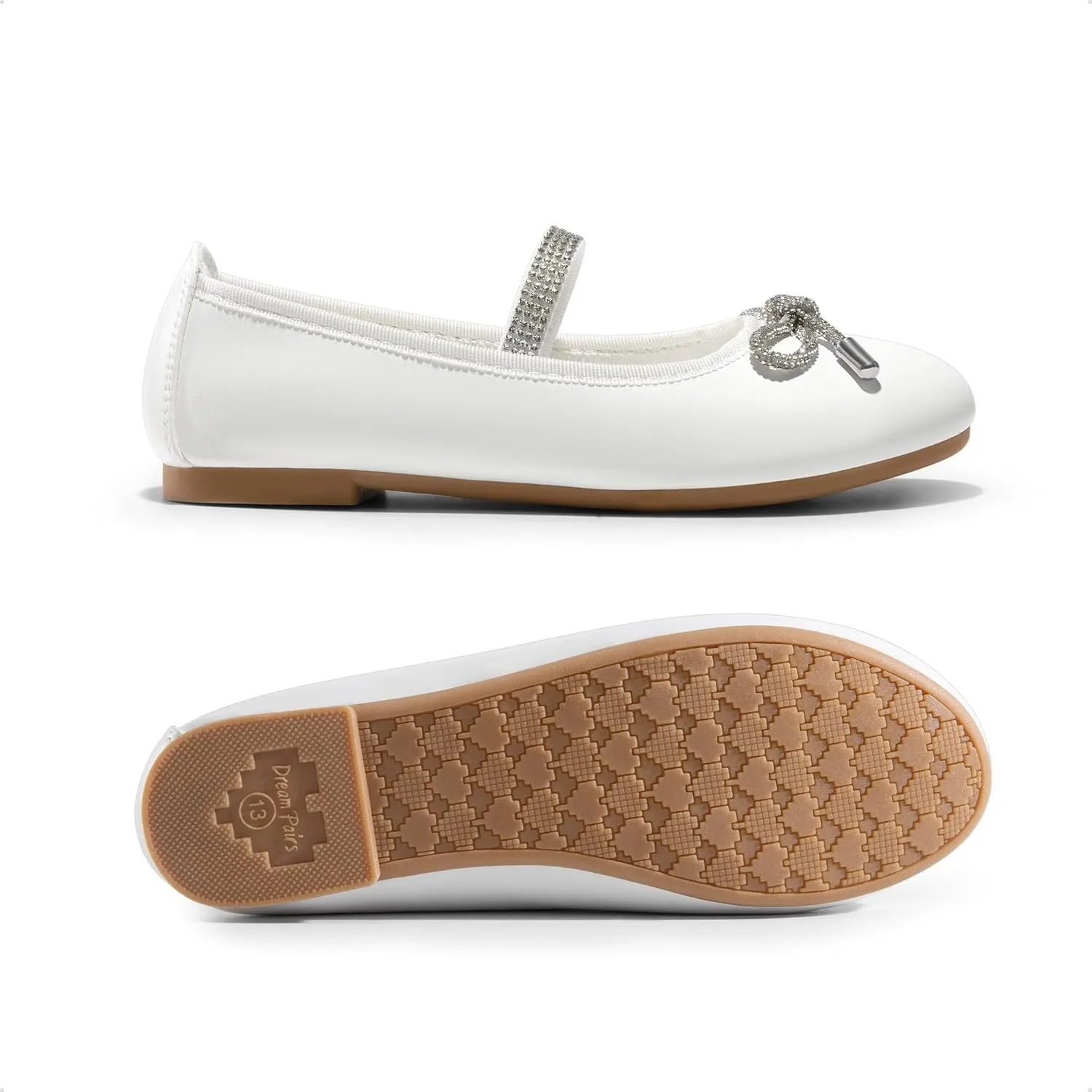 DREAM PAIRS Girls Dress Shoes Slip-on Flower Girl Ballet Flats for Party, Wedding, Performance, Prom, Graduation