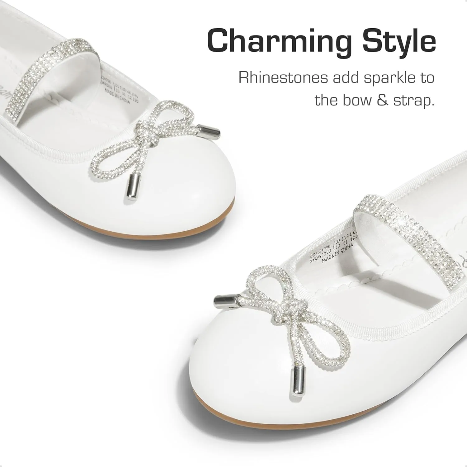 DREAM PAIRS Girls Dress Shoes Slip-on Flower Girl Ballet Flats for Party, Wedding, Performance, Prom, Graduation