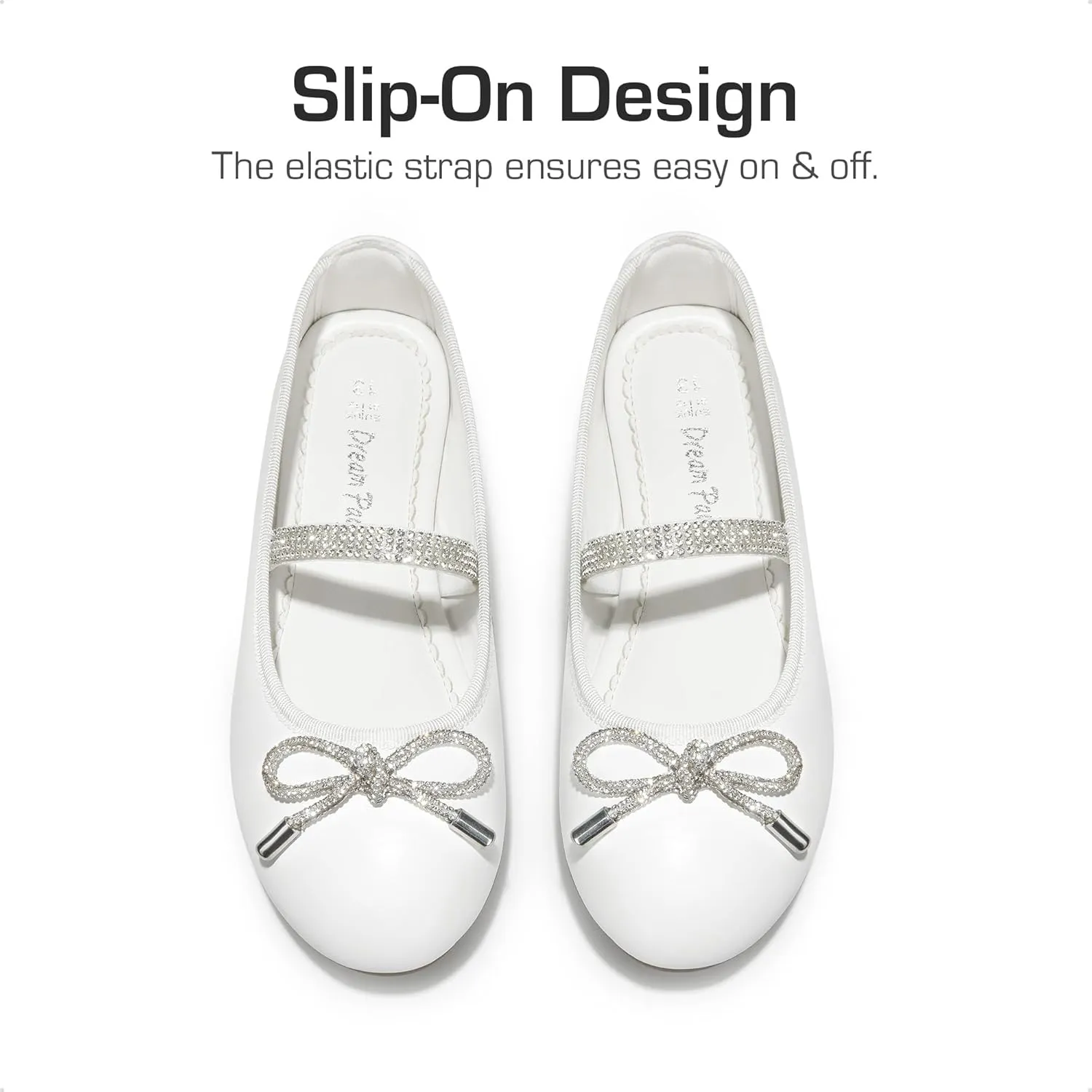 DREAM PAIRS Girls Dress Shoes Slip-on Flower Girl Ballet Flats for Party, Wedding, Performance, Prom, Graduation