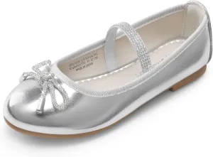 DREAM PAIRS Girls Dress Shoes Slip-on Flower Girl Ballet Flats for Party, Wedding, Performance, Prom, Graduation