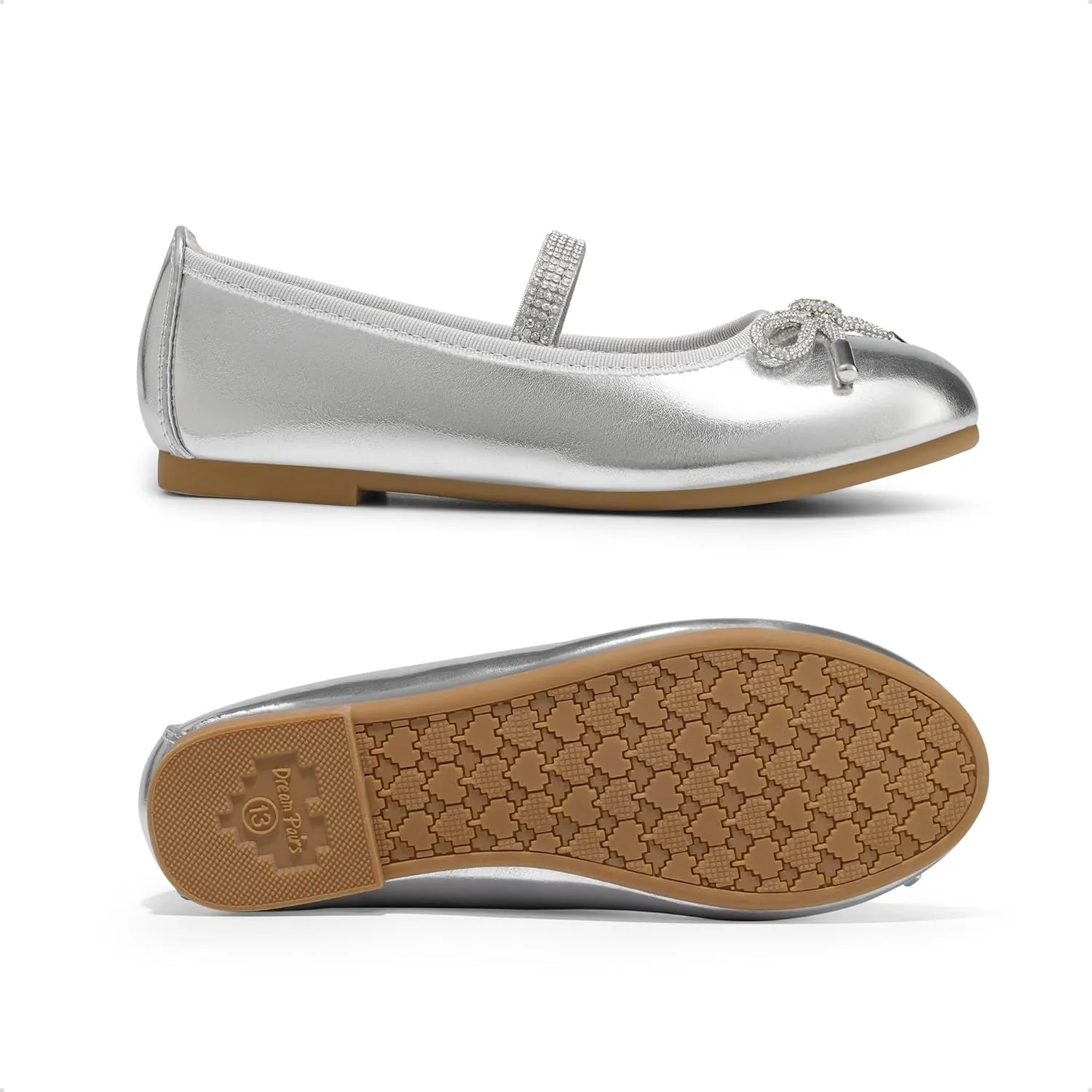 DREAM PAIRS Girls Dress Shoes Slip-on Flower Girl Ballet Flats for Party, Wedding, Performance, Prom, Graduation