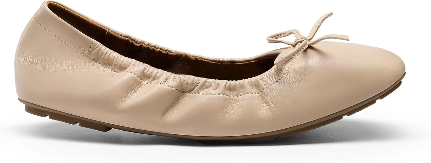DREAM PAIRS Women's Flats Foldable Square Toe Ballet Flats for Women Bowknot Dressy Comfortable Light Weight Slip On Dress Shoes