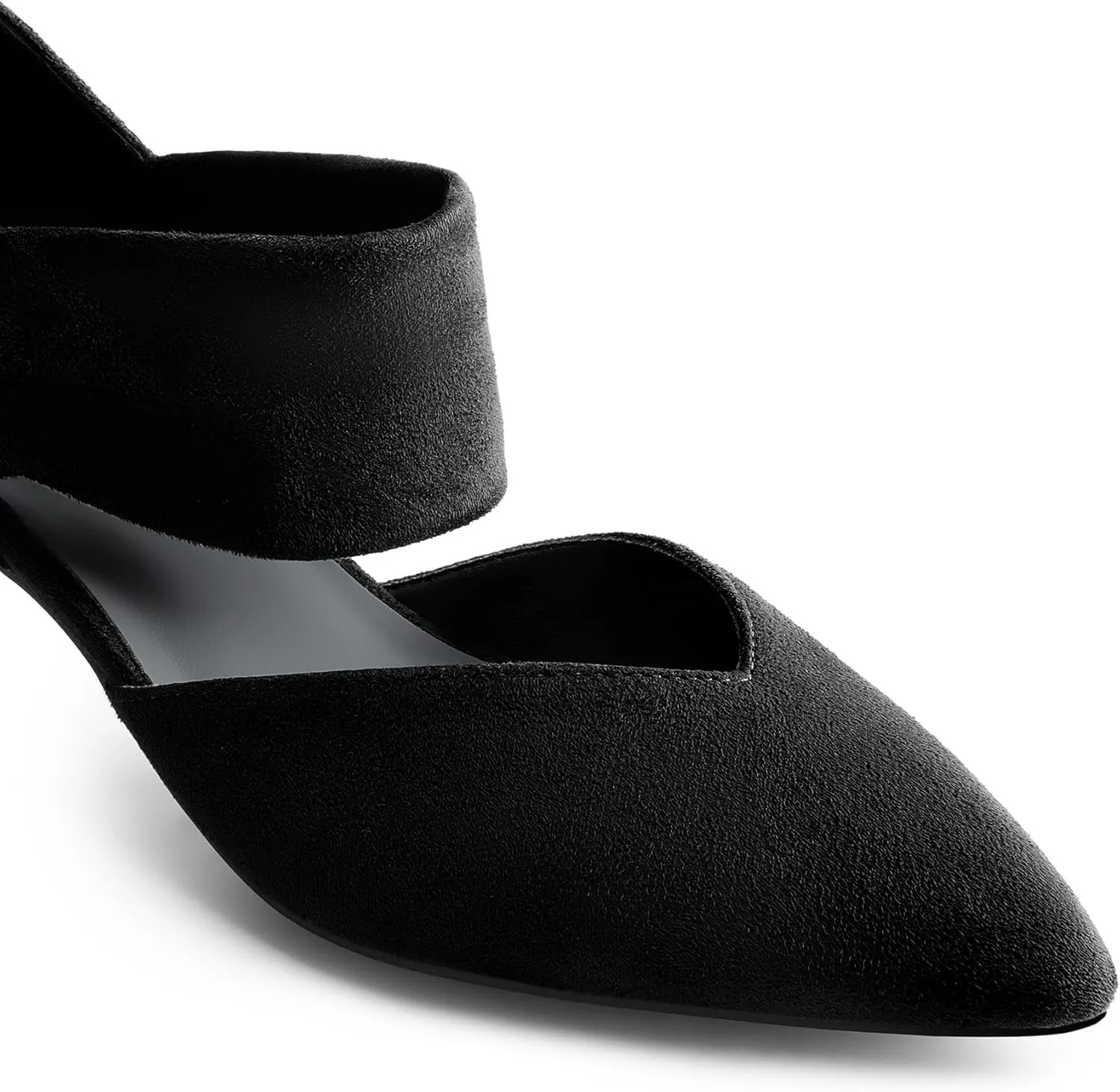 DREAM PAIRS Women's Kitten Heels Low Pumps Shoes Pointed Closed Toe Slip on Dress Work Bridal Party Wedding