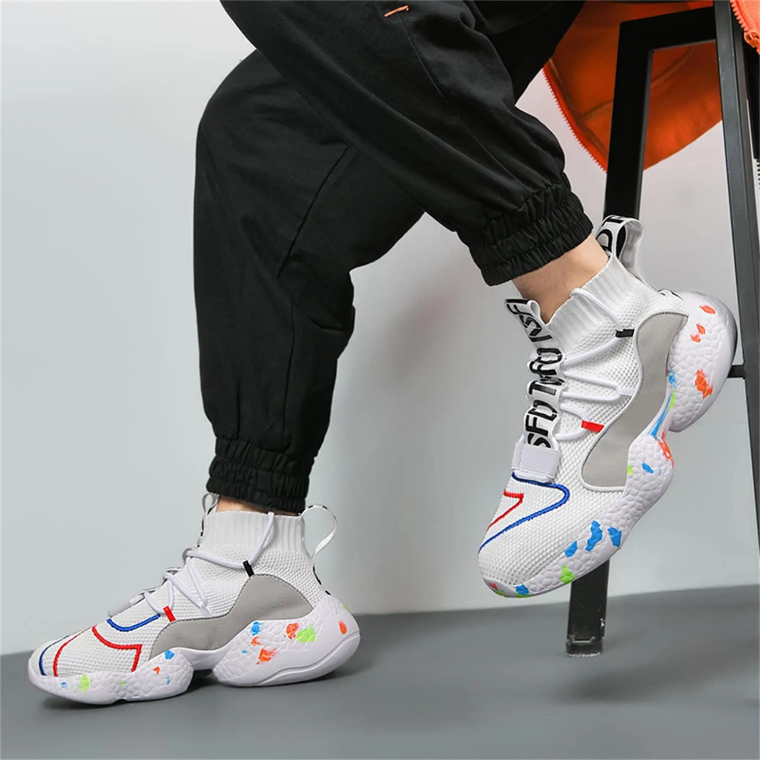 DRESER Couple Shoes High top Men's Socks Shoes Running Light Breathable Casual Women's Sports Shoes Fashion Sports Shoes Climbing Shoes