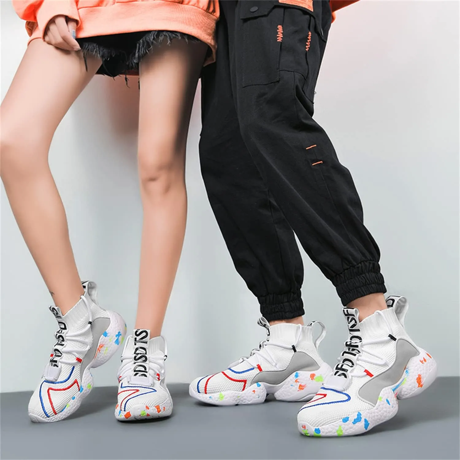 DRESER Couple Shoes High top Men's Socks Shoes Running Light Breathable Casual Women's Sports Shoes Fashion Sports Shoes Climbing Shoes