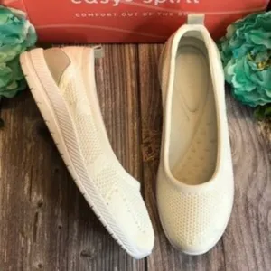EASY SPIRIT Glitz White Casual Walking Slip-on 9W