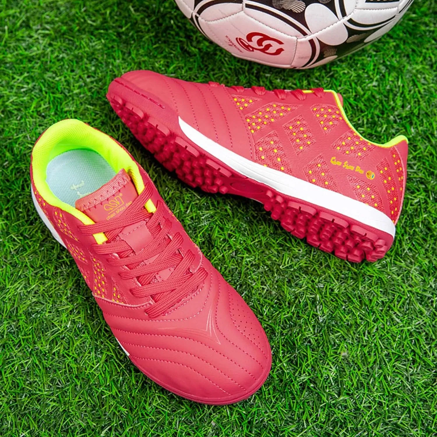Eliogn Mens Soccer Shoes Boys Girls Turf Ground Athletic Football Shoes Youth Turf Soccer Shoes