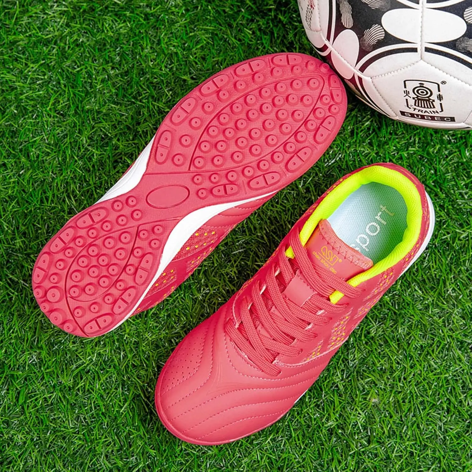 Eliogn Mens Soccer Shoes Boys Girls Turf Ground Athletic Football Shoes Youth Turf Soccer Shoes