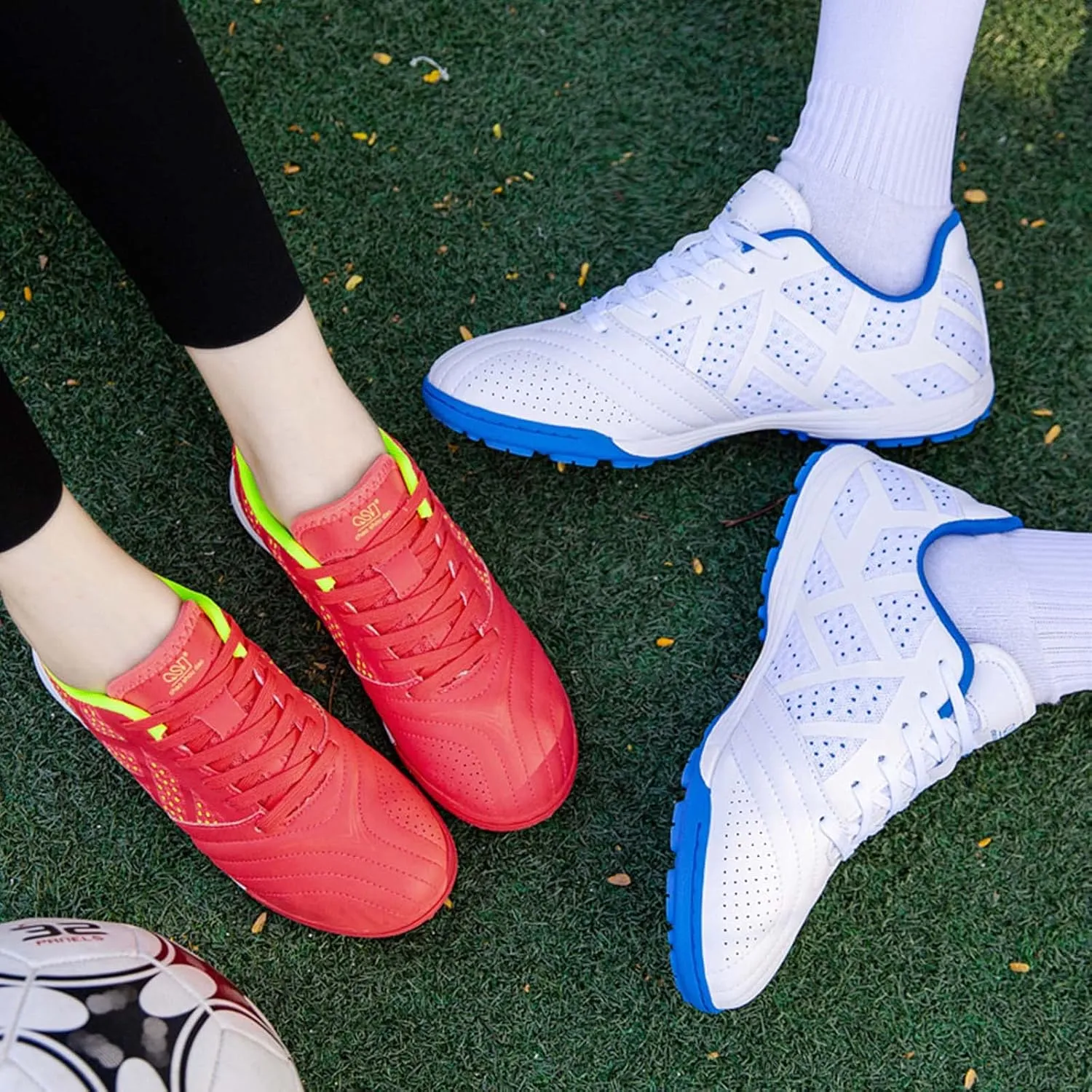 Eliogn Mens Soccer Shoes Boys Girls Turf Ground Athletic Football Shoes Youth Turf Soccer Shoes