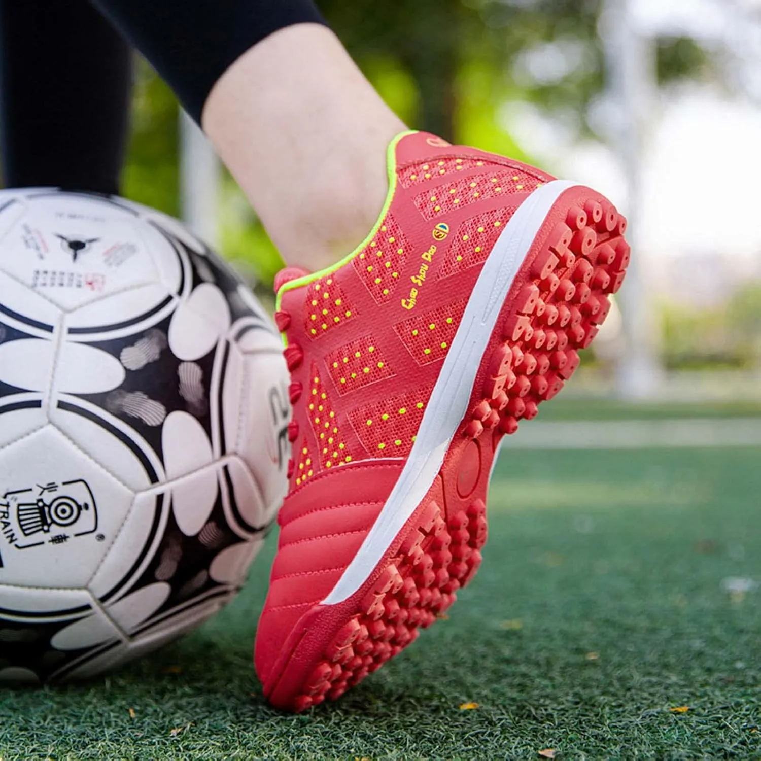 Eliogn Mens Soccer Shoes Boys Girls Turf Ground Athletic Football Shoes Youth Turf Soccer Shoes