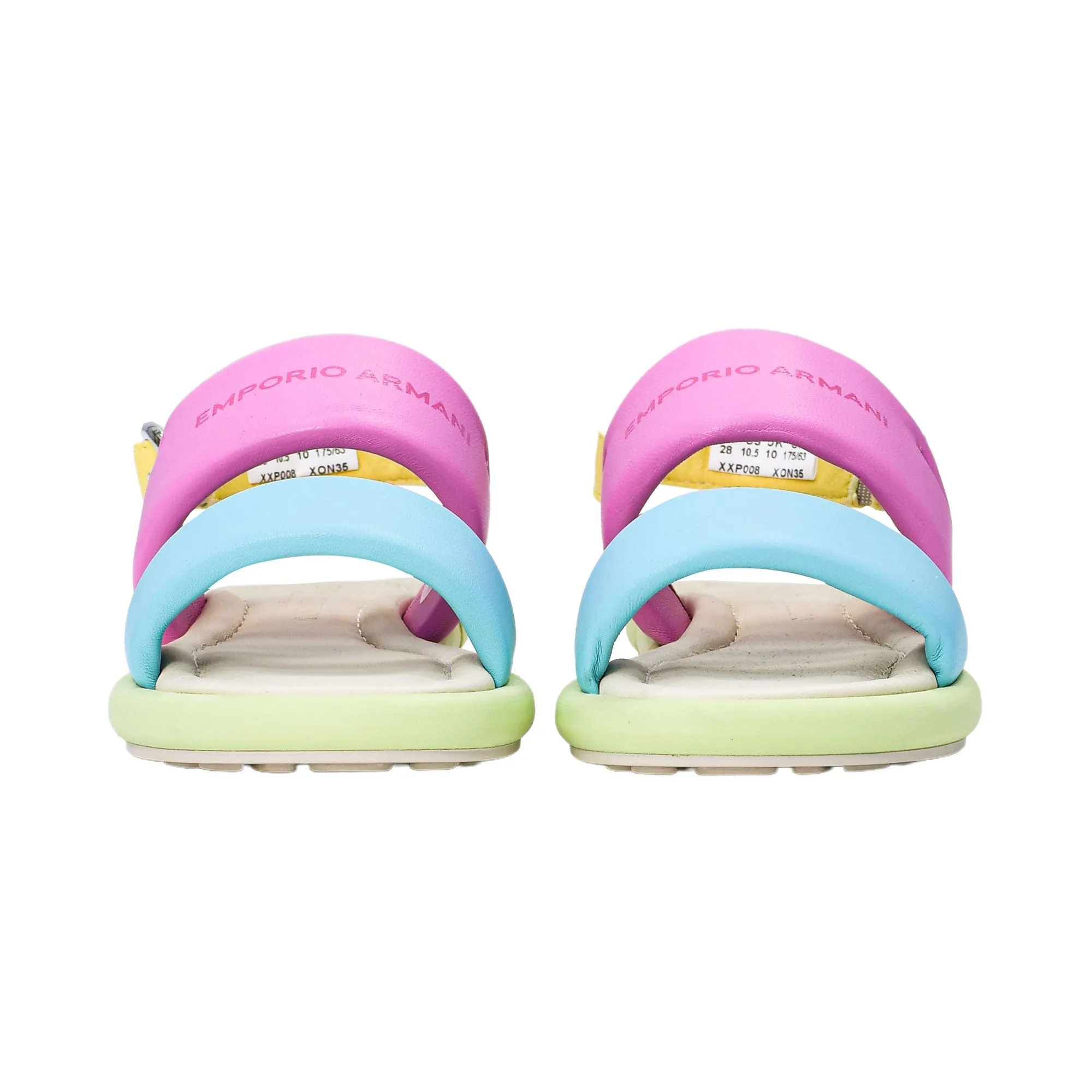 Emporio Armani Kids Logo-print Nappa Leather Sandal